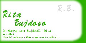 rita bujdoso business card